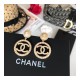 Chanel CC Pearl Hoop Earrings 460971