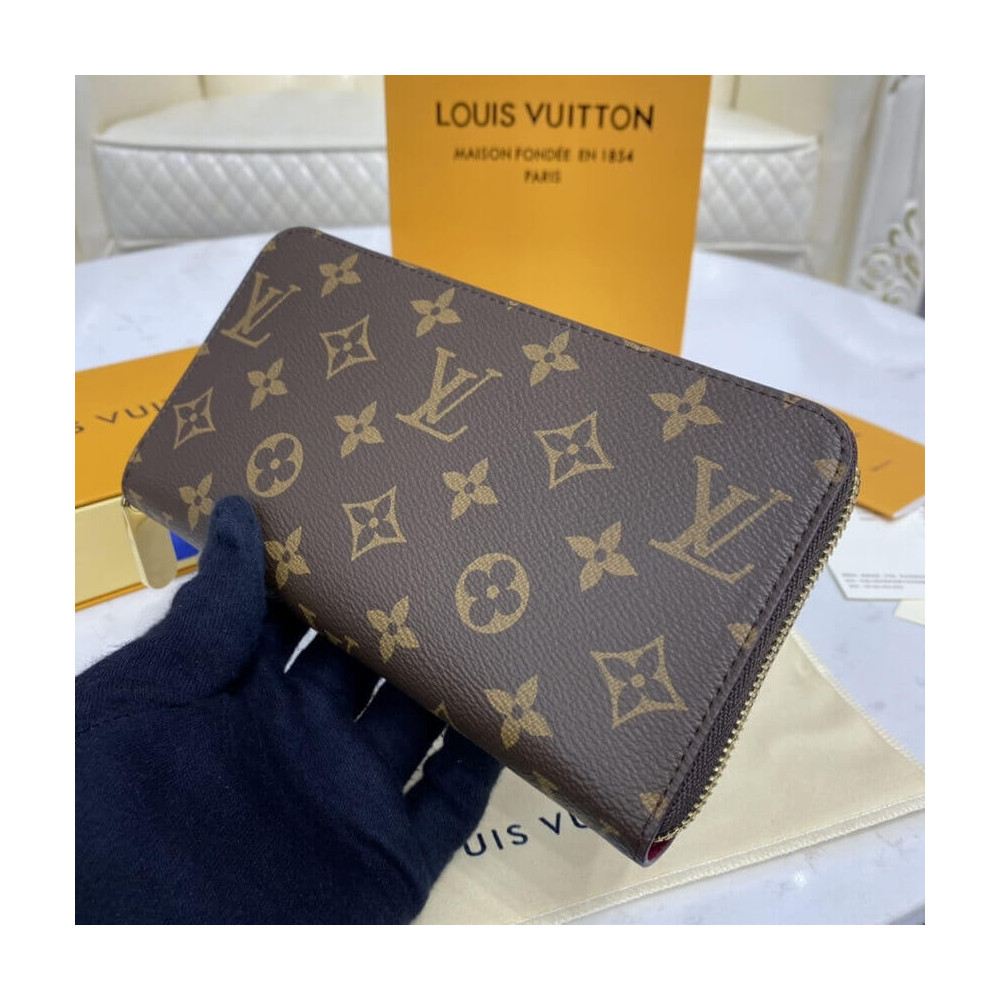 Louis Vuitton Monogram Zippy Wallet M41895 Fuchsia