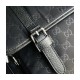 Gucci GG Guccissima Black Medium Nylon Messenger Bag 510334