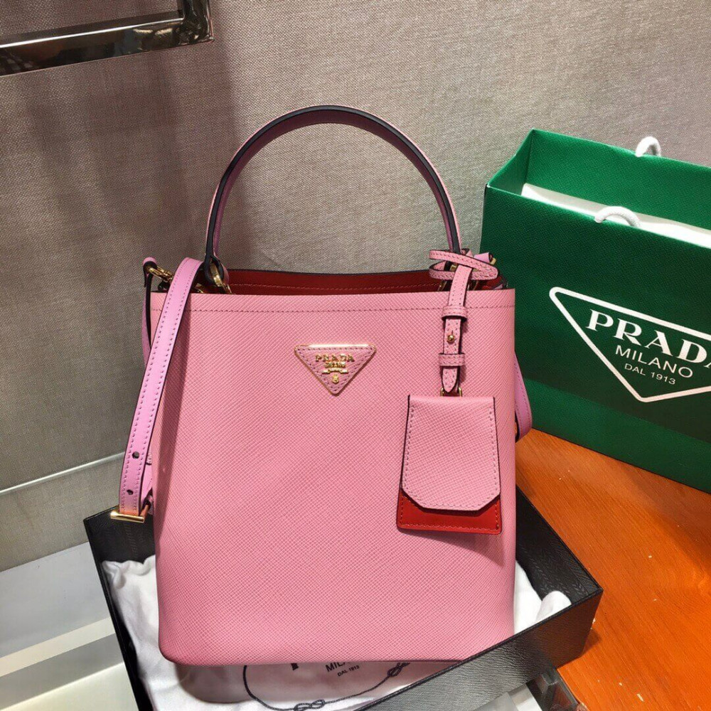 Prada Saffiano Leather Medium Panier Bag 1BA212