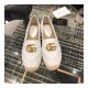 Gucci Chevron Leather Espadrille With Double G 551890 White