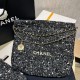 Chanel 22 Small Handbag in Grey Canvas