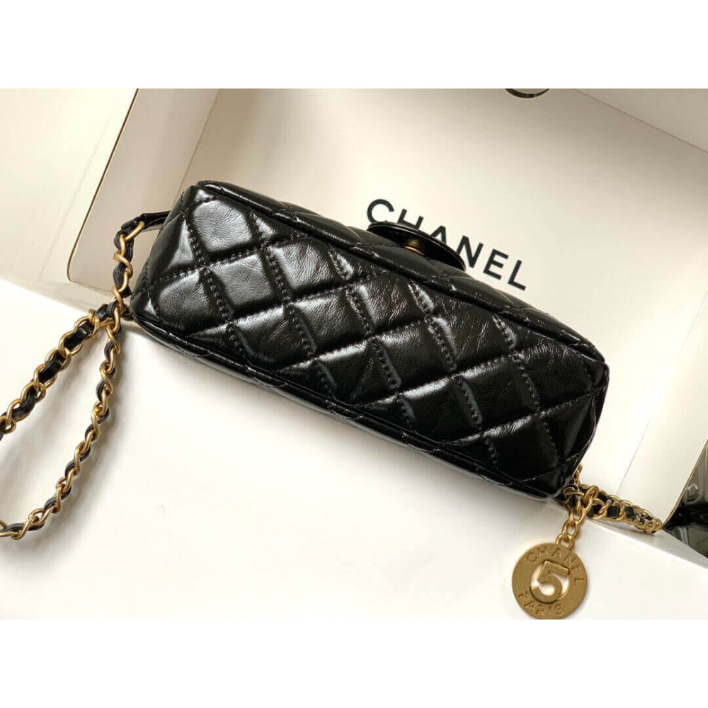 Chanel Small Hobo Bag in Shiny Crumpled Calfskin AS3710