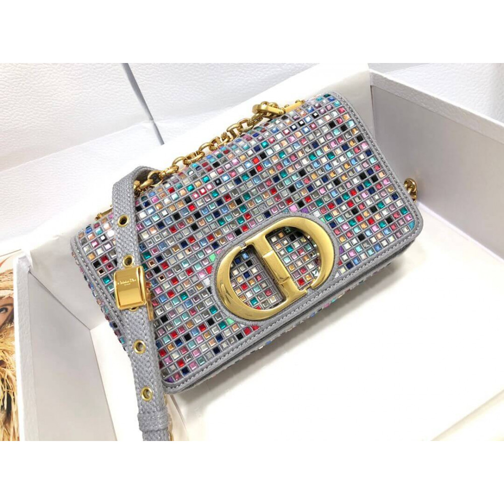 Dior Small Caro Bag Multicolor Embroidery With Crystals M9241