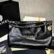 Chanel 22 Bag Handbag Black Shiny Calfskin AS4486