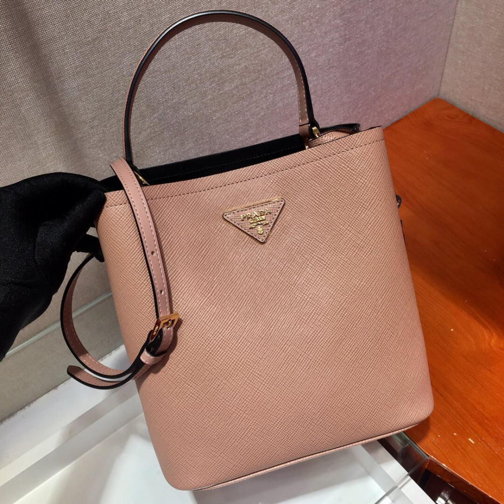 Prada Saffiano Leather Medium Panier Bag 1BA212