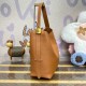 Louis Vuttion Grained Calfskin Low Key Hobo MM M24974 Brown