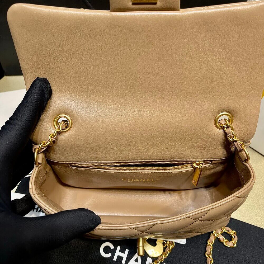 Chanel Mini Flap Bag 20cm Heart Chain AS3457