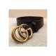 Gucci Leather Belt 40mm With Double G Brass Buckle 406831