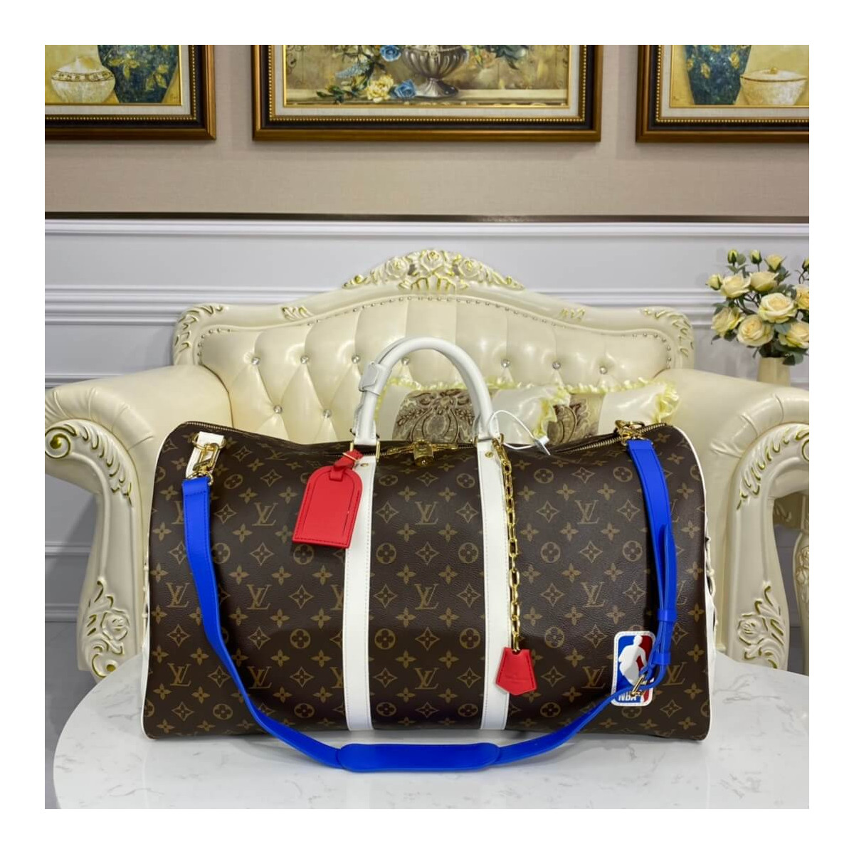 Louis Vuitton LV x NBA Basketball Keepall 55 M45586 M45587