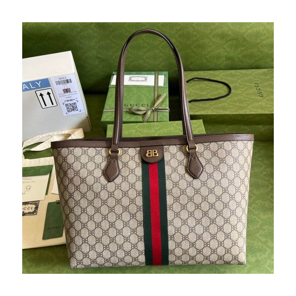 Balenciaga x Gucci Hacker Medium Tote Bag 680125 Beige