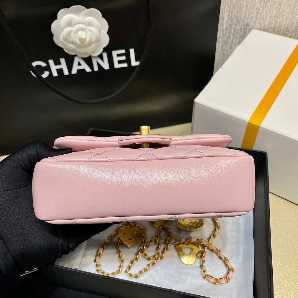 Chanel Mini Flap Bag Heart Chain AS3456