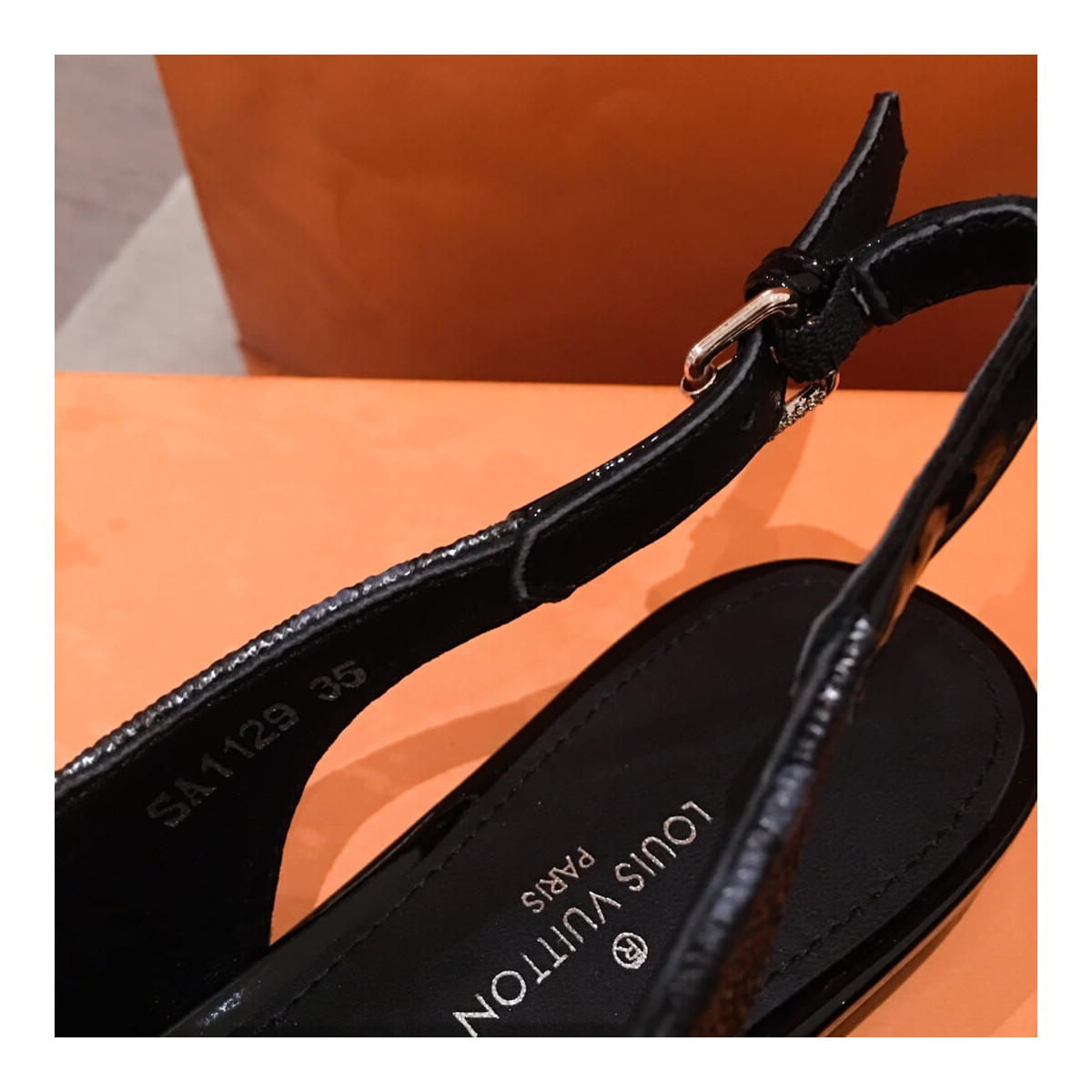 Louis Vuitton Monogram Eclipse Cherie Slingback Ballerina 1A68AV