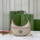 Gucci Half-Moon-Shaped Mini Bag with Interlocking G 726843 Oatmeal