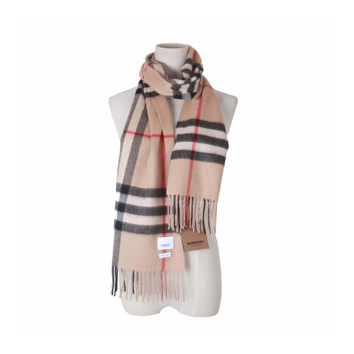 Burberry The Classic Check Cashmere Scarf 80181731 Beige