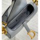 Dior Mini Saddle Bag with Strap Grained Calfskin M0456