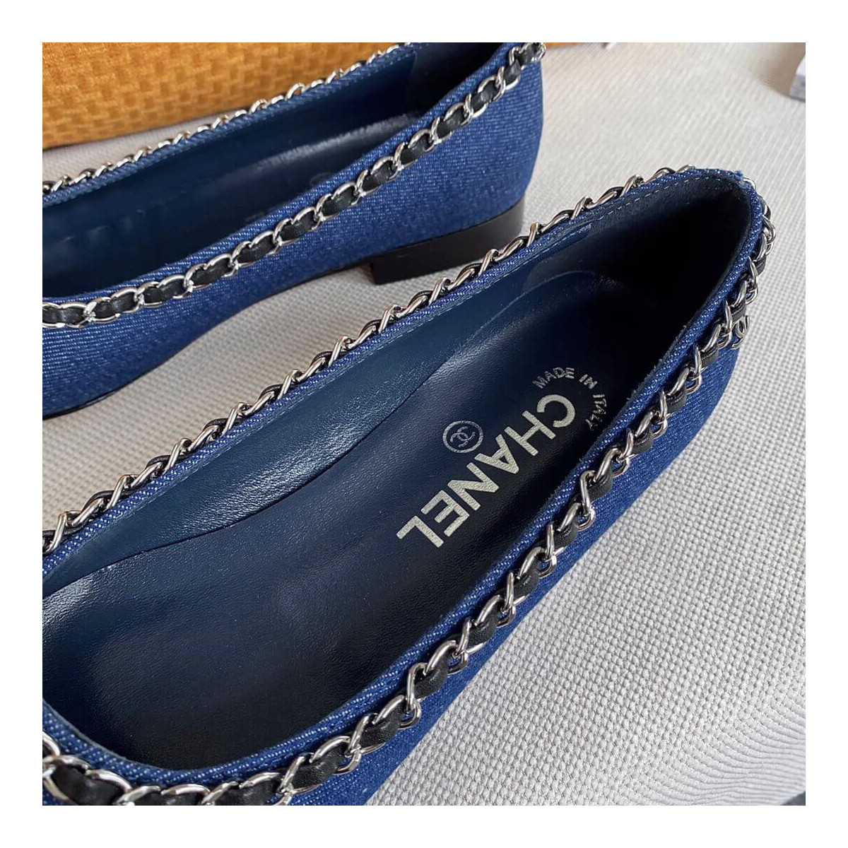 Chanel Denim Ballerinas G35389