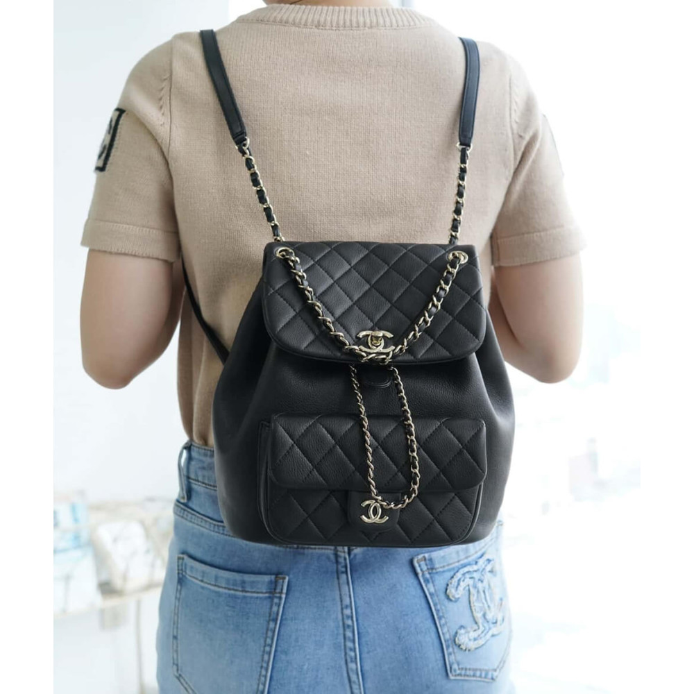 Chanel Calfskin Quilted Medium Duma Backpack AS3618