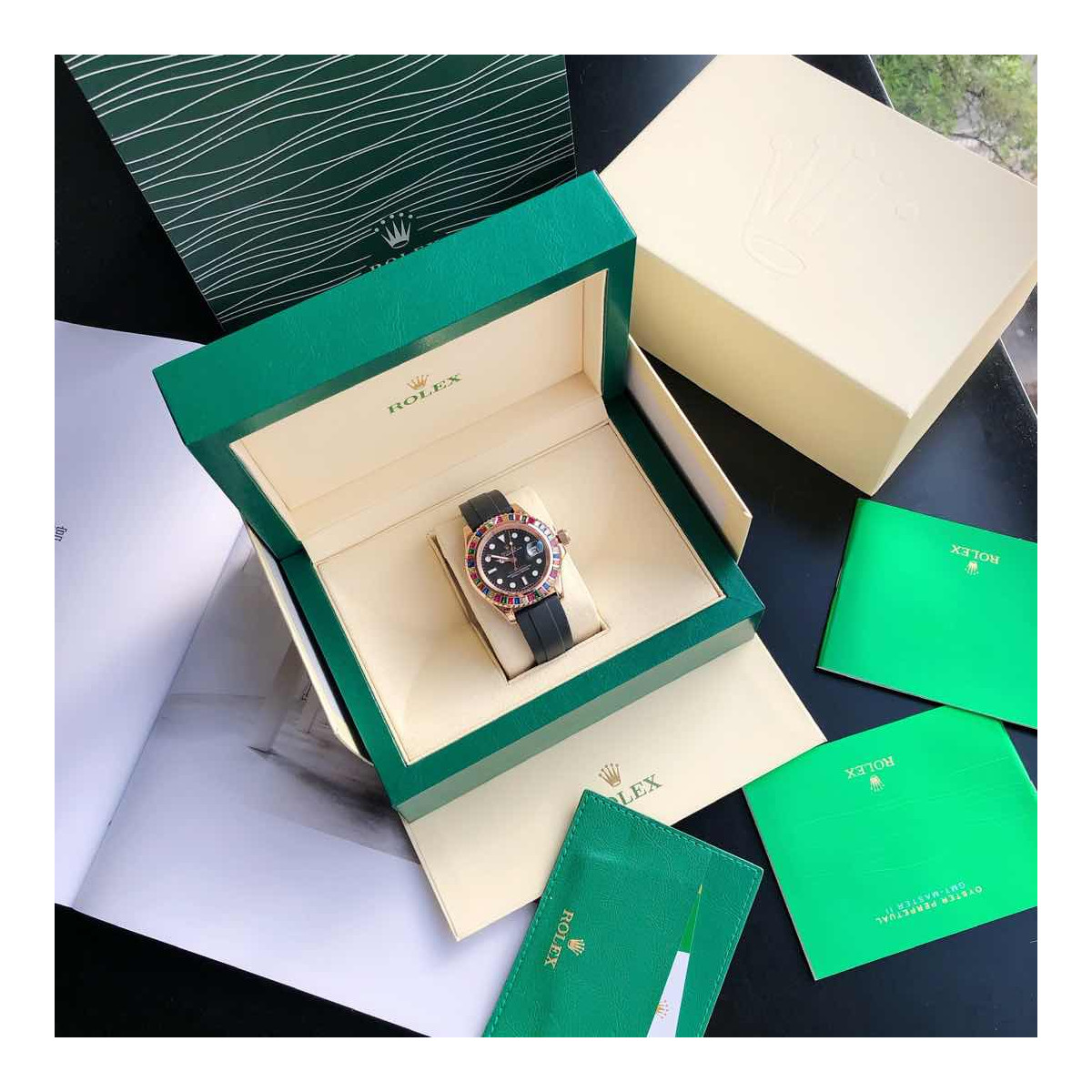 Rolex Yacht-Master 40mm Rose Gold Rainbow 116655