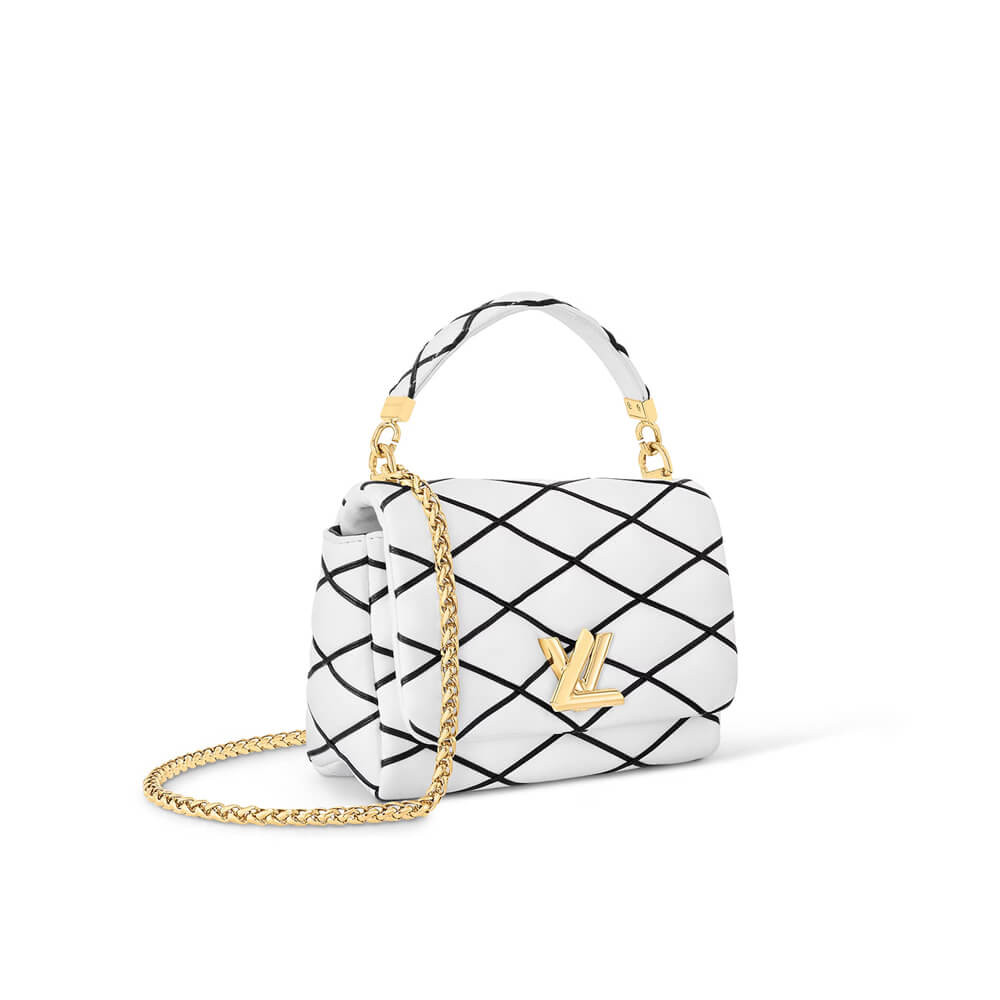 Louis Vuitton GO-14 MM Bag M22890 White/Black