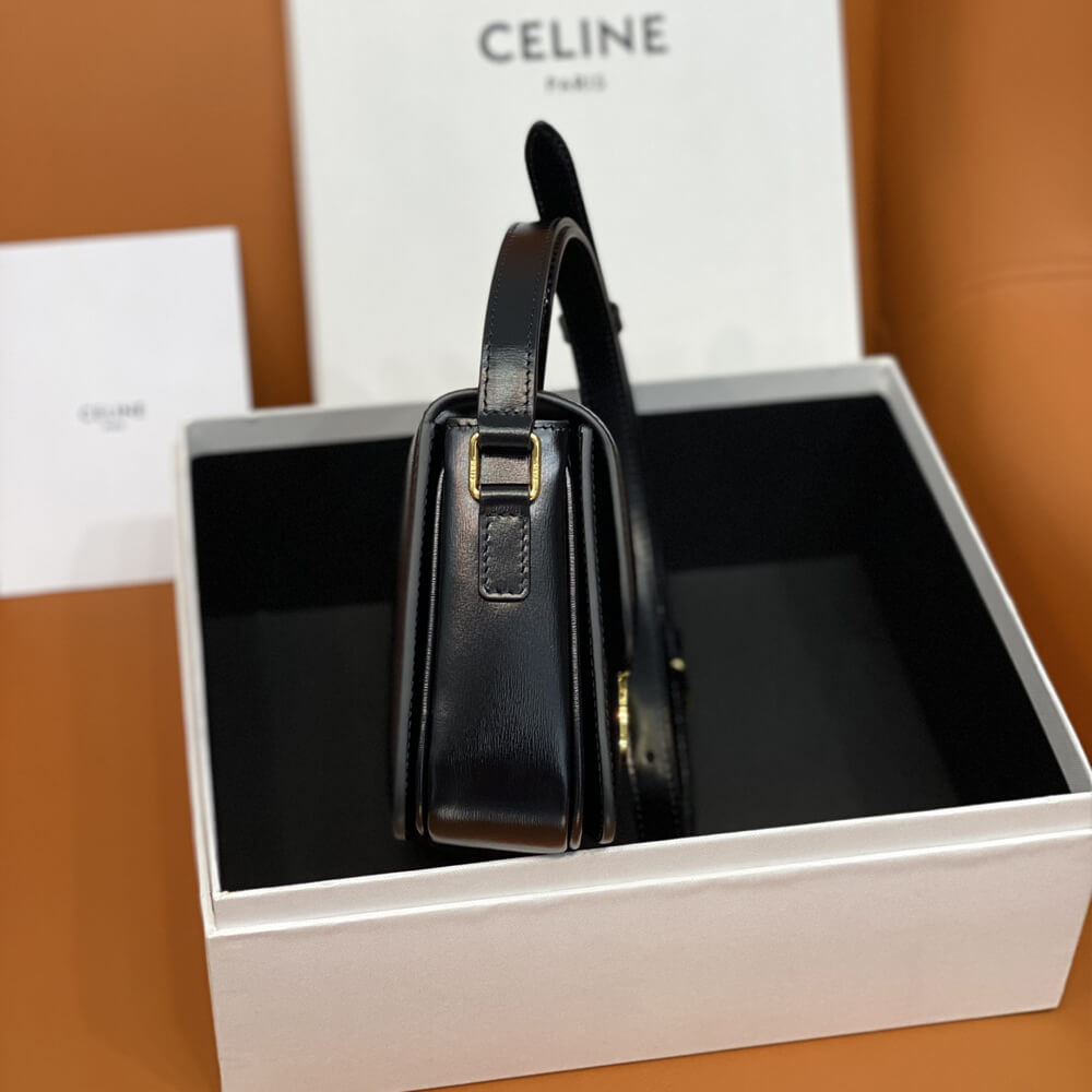 Celine Teen Triomphe Bag In Shiny Calfskin 188423