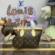 Louis Vuitton Monogram Canvas Neverfull BB M46705 Beige