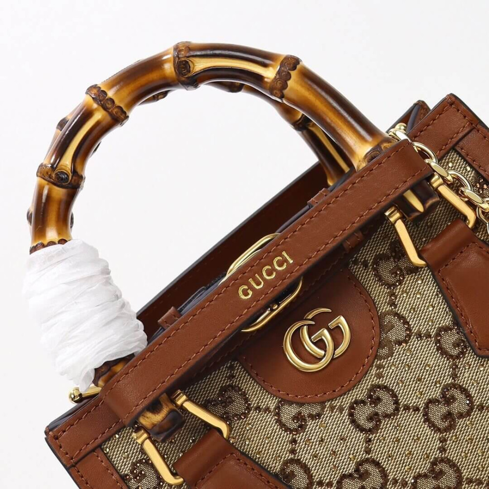 Gucci Diana Crystals Mini Tote Bag 707449