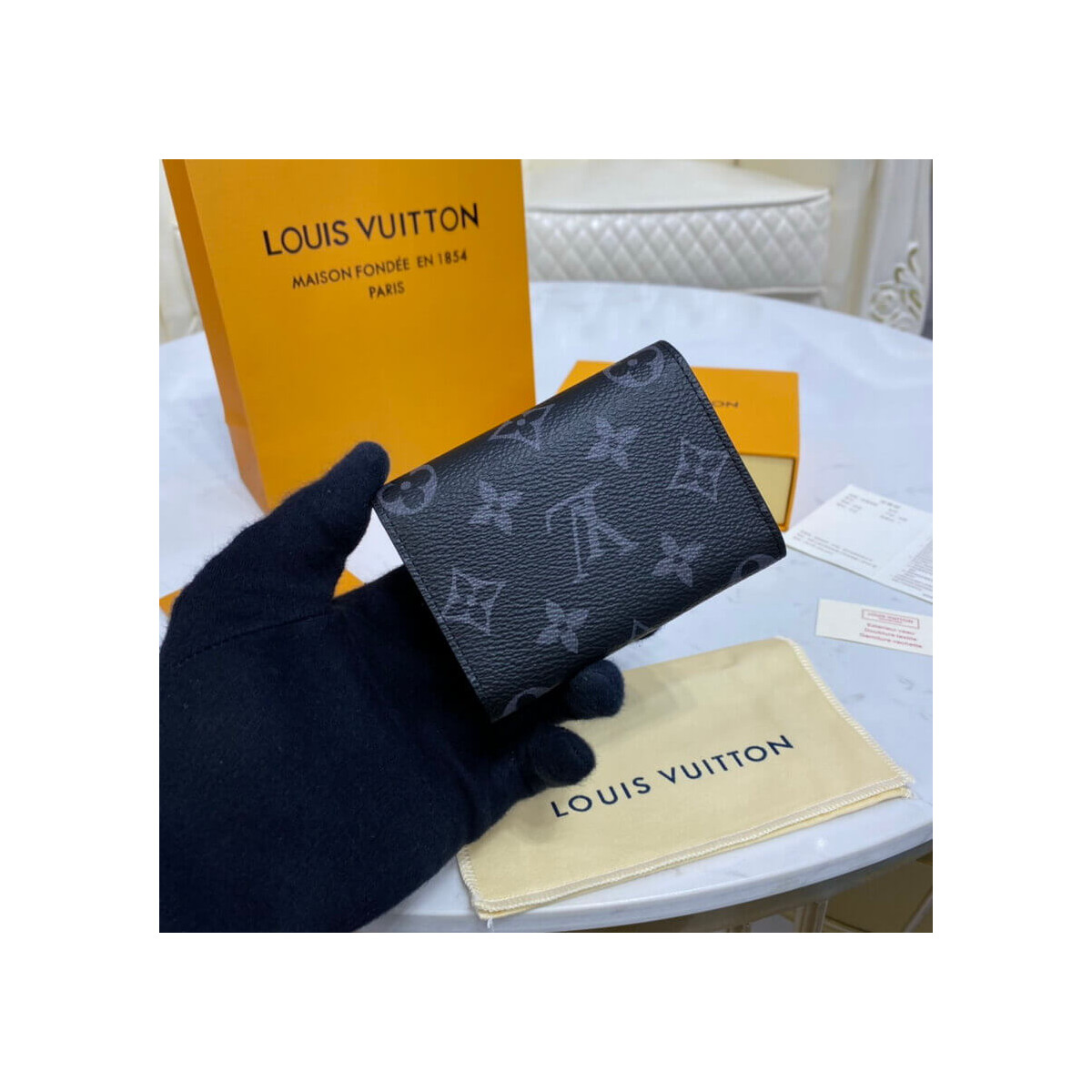 Louis Vuitton Monogram Eclipse Enveloppe Carte De Visite