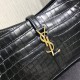 Saint Laurent Le 5 A 7 Hobo Bag in Crocodile-Embossed Leather 657228