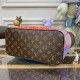 LV x YK Neverfull MM with Pumpkin Print M46468