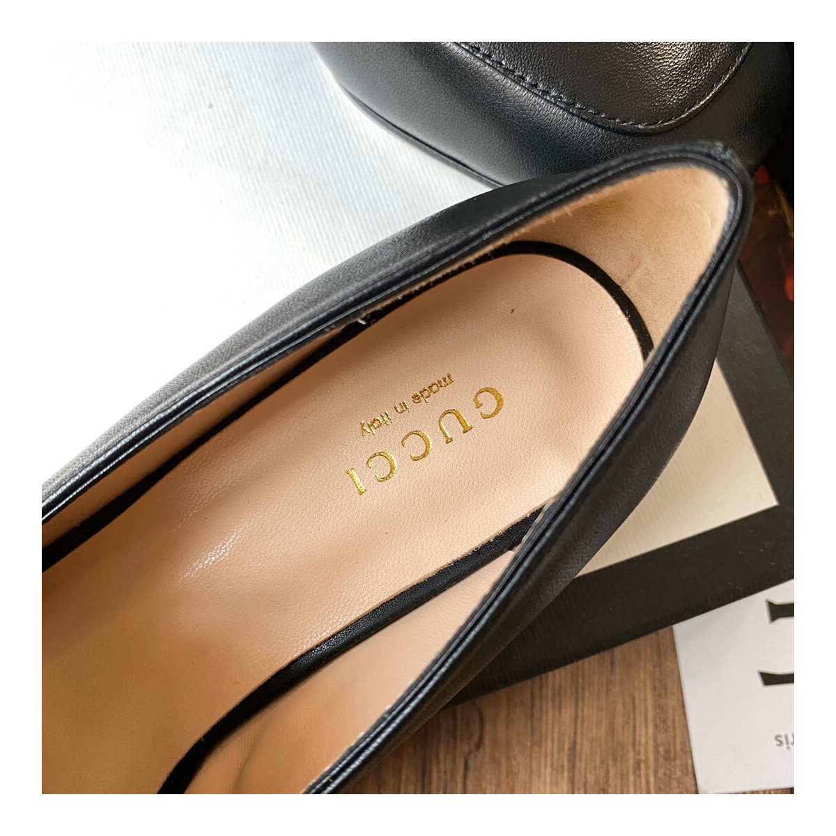 Gucci Leather Loafer with Double G 602496 Black