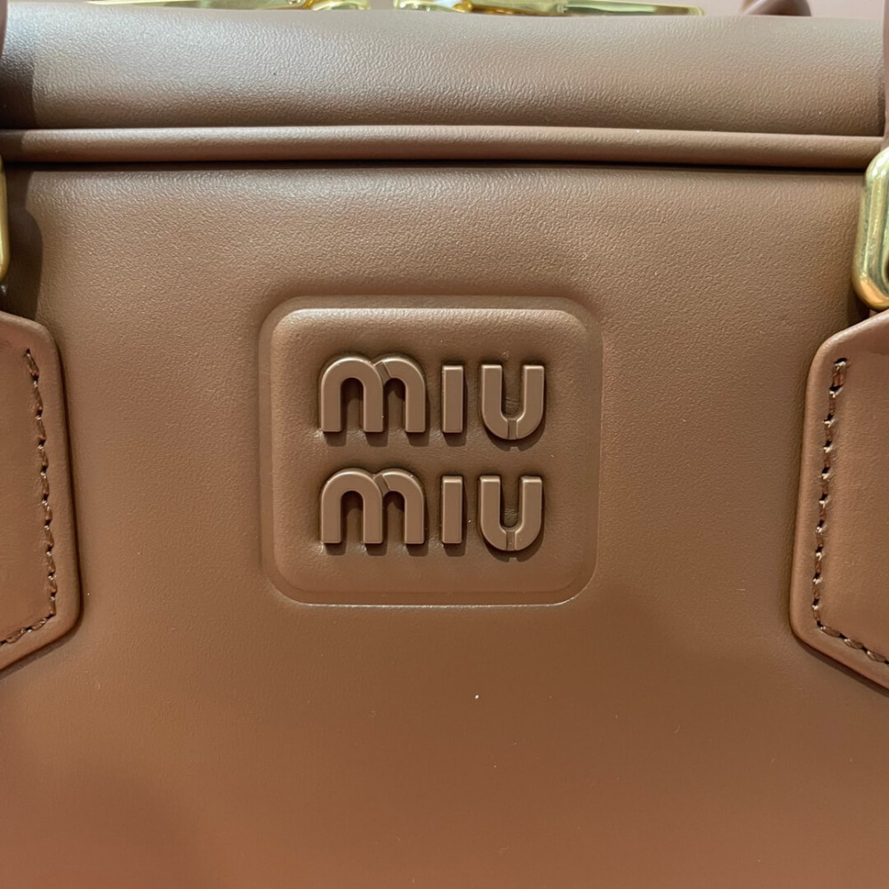 Miu Miu Arcadie Leather Bag 5BB148 Brown