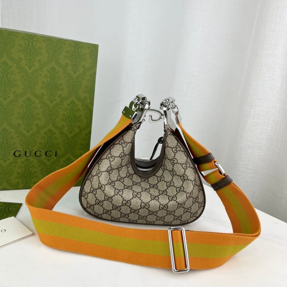 Gucci GG Supreme Attache Small Shoulder Bag 699409 Coffee