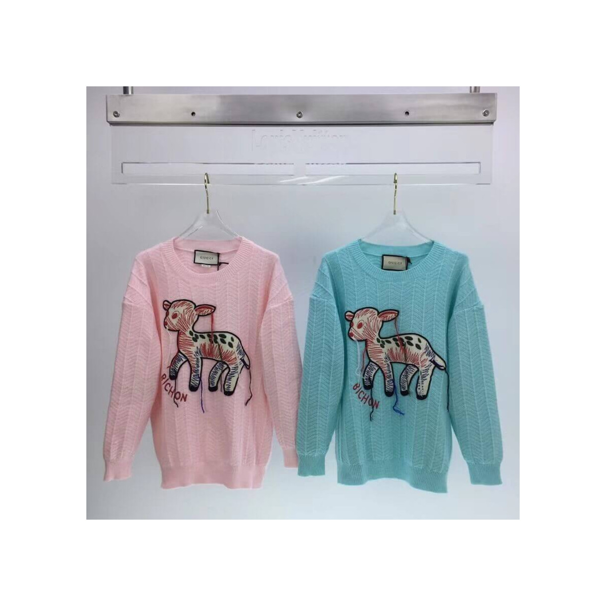 Gucci Mohair Sweater With Fawn Intarsia 639401