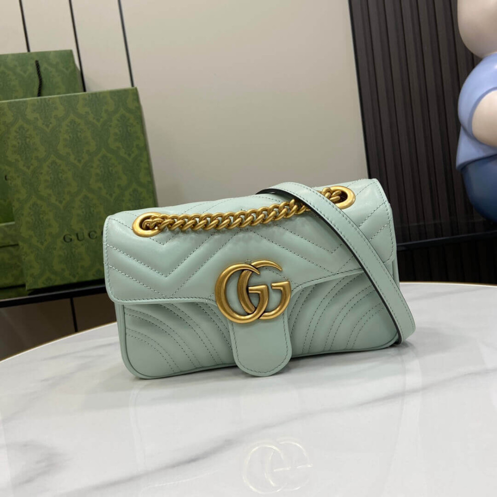 Gucci GG Marmont Matelasse Mini Bag 446744 Pale Green