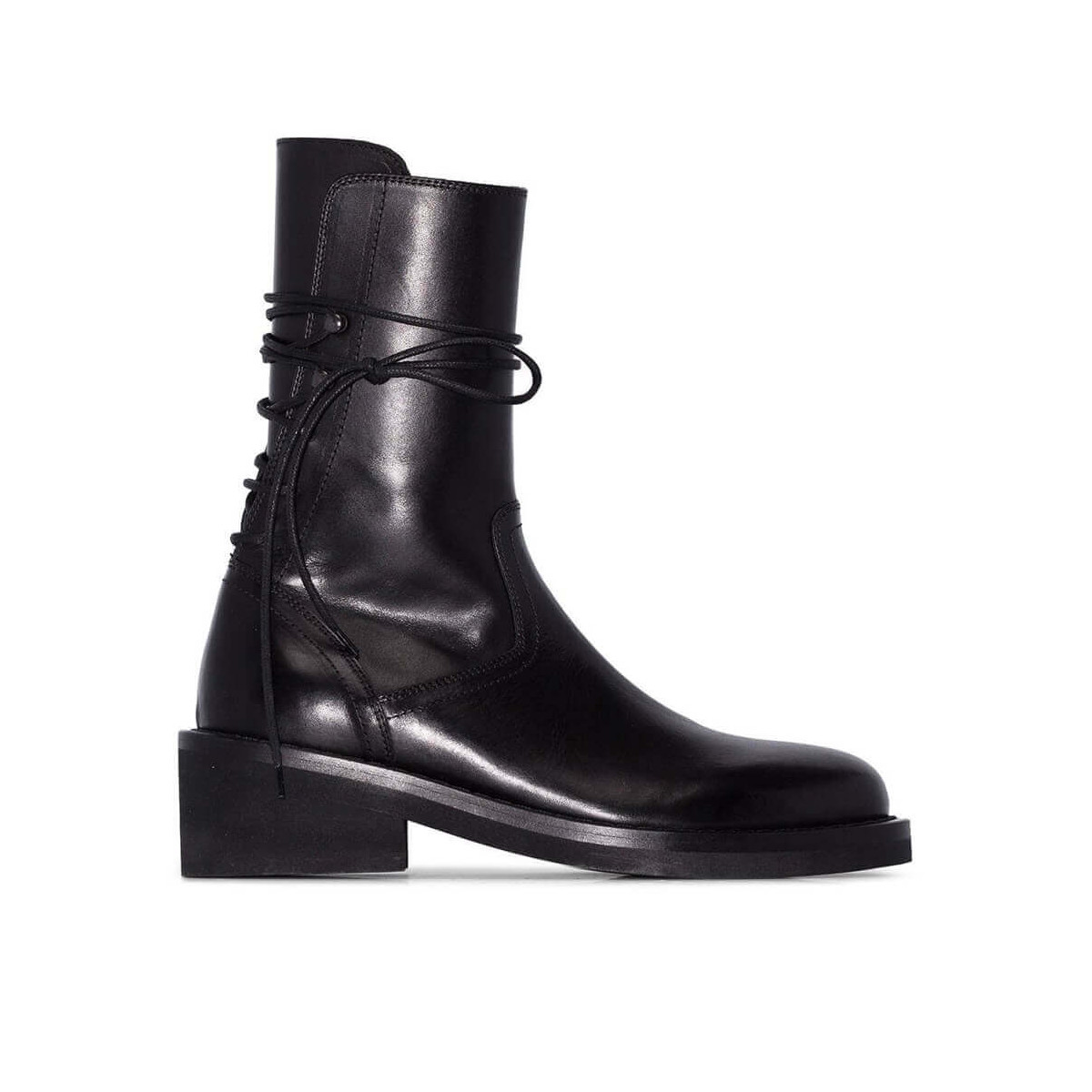 Ann Demeulemeester Calfskin Lace-Up Ankle Boots A146