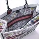 Christian Dior Book Tote White Multicolor Florilegio Embroidery