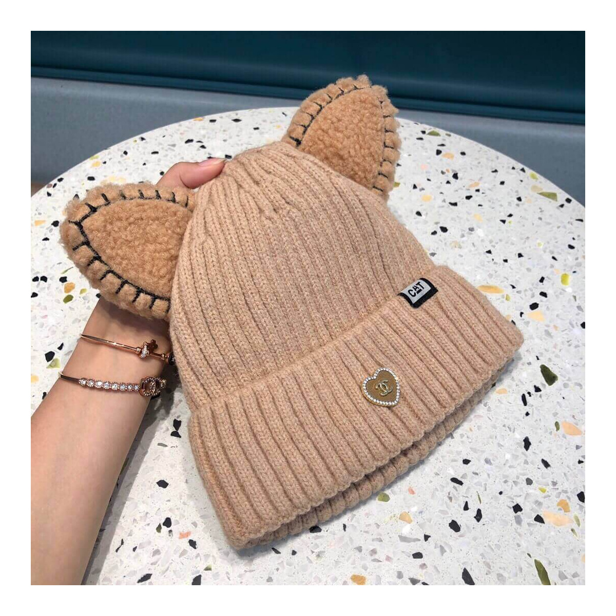 Chanel Cat Ears Wool Hat D016