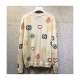 Gucci Symbols Jacquard Cotton Linen Cardigan 626642