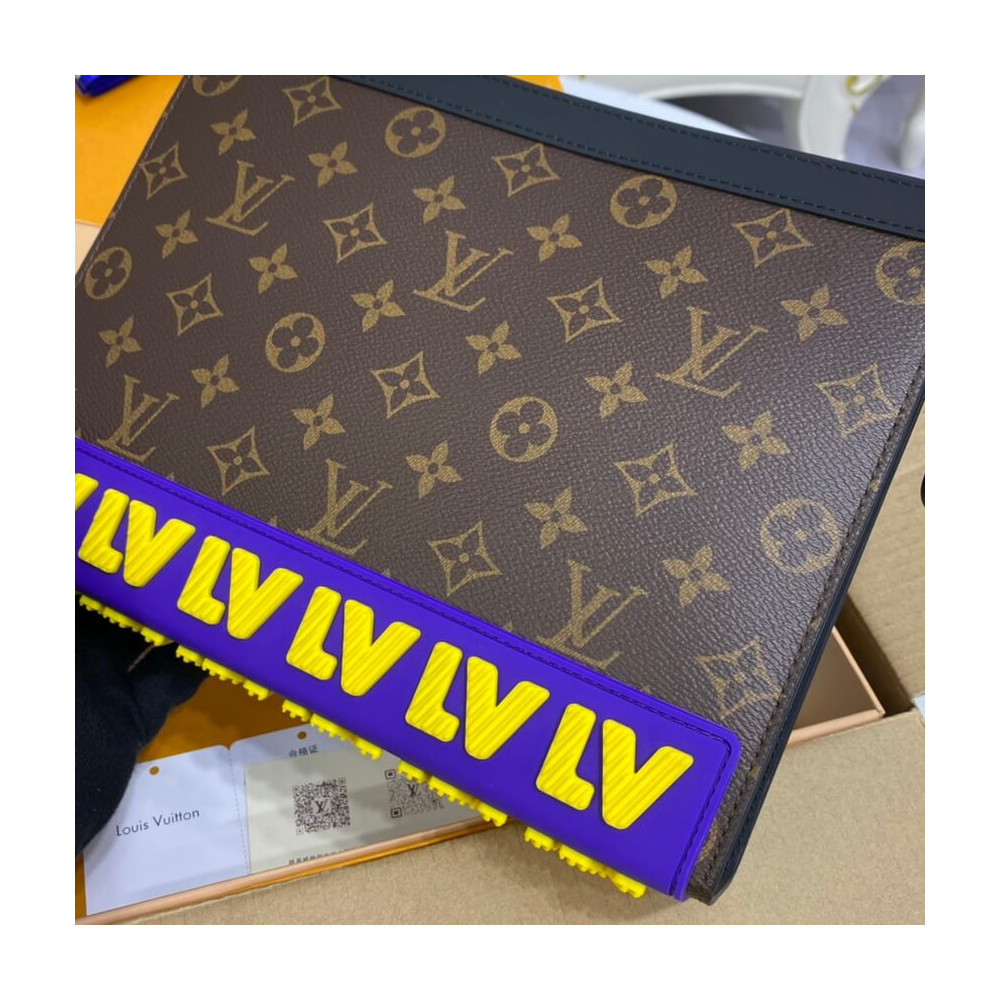 Louis Vuitton Pochette Voyage MM Monogram LV Rubber M80792