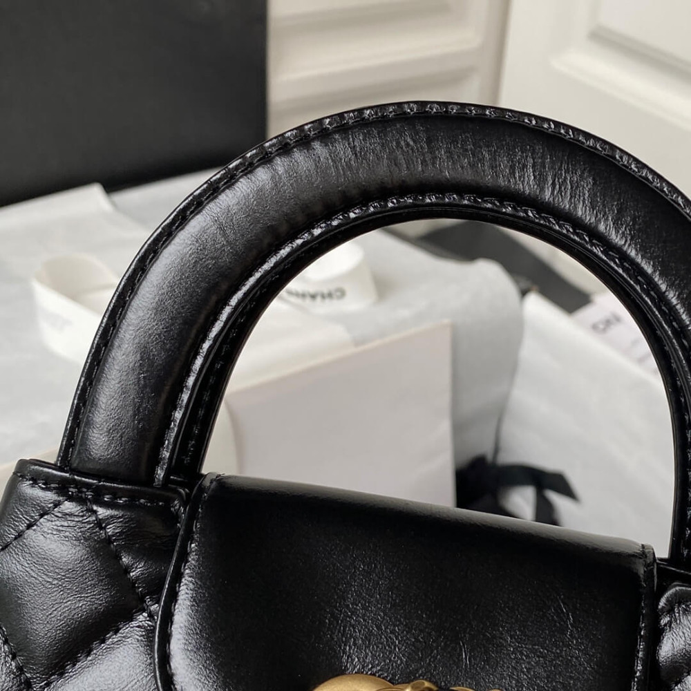 Chanel Kelly Mini Shopping Bag AS4416 Shiny Aged Calfskin