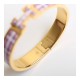 Hermes Clic H Tartan Bracelet H704 Pink