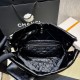 Chanel 22 Small Handbag Shiny Calfskin AS3260 Black with Black logo