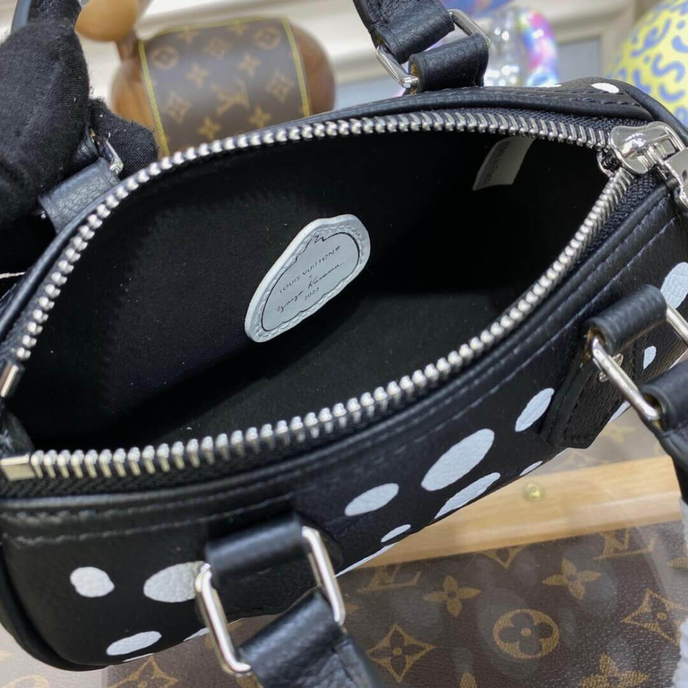 LV x YK Nano Speedy Bag M81910 Black/White