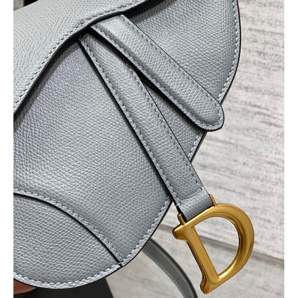 Dior Mini Saddle Bag with Strap Grained Calfskin M0456