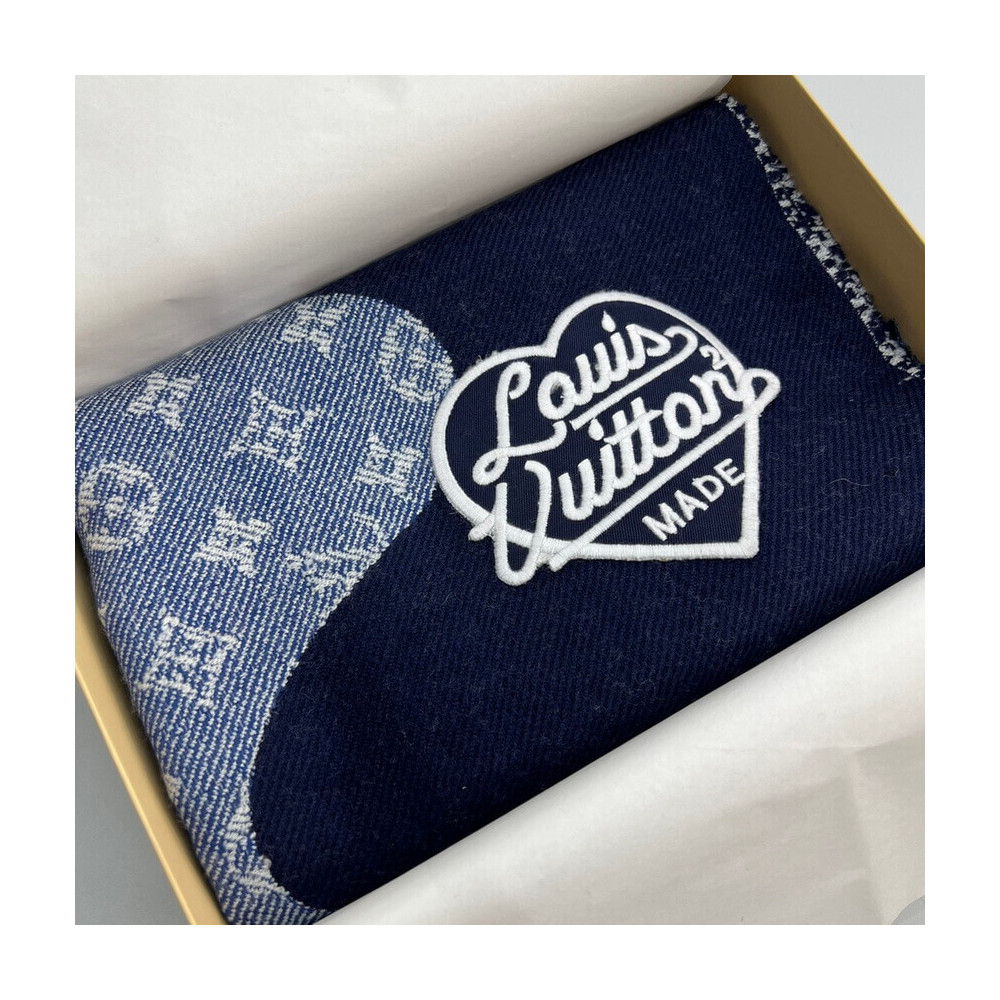 Louis Vuitton Monogram Drip Scarf MP3255 Blue