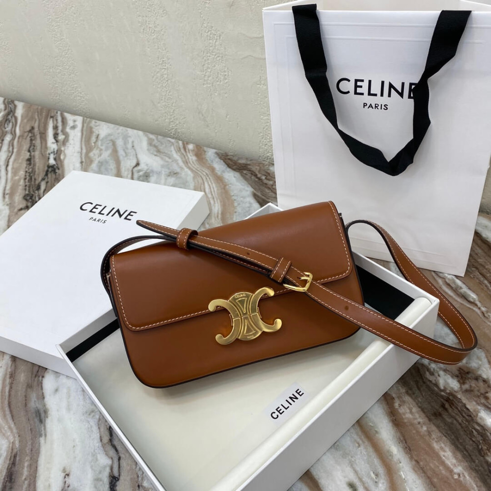 Celine Shoulder Bag Claude In Shiny Calfskin 194143