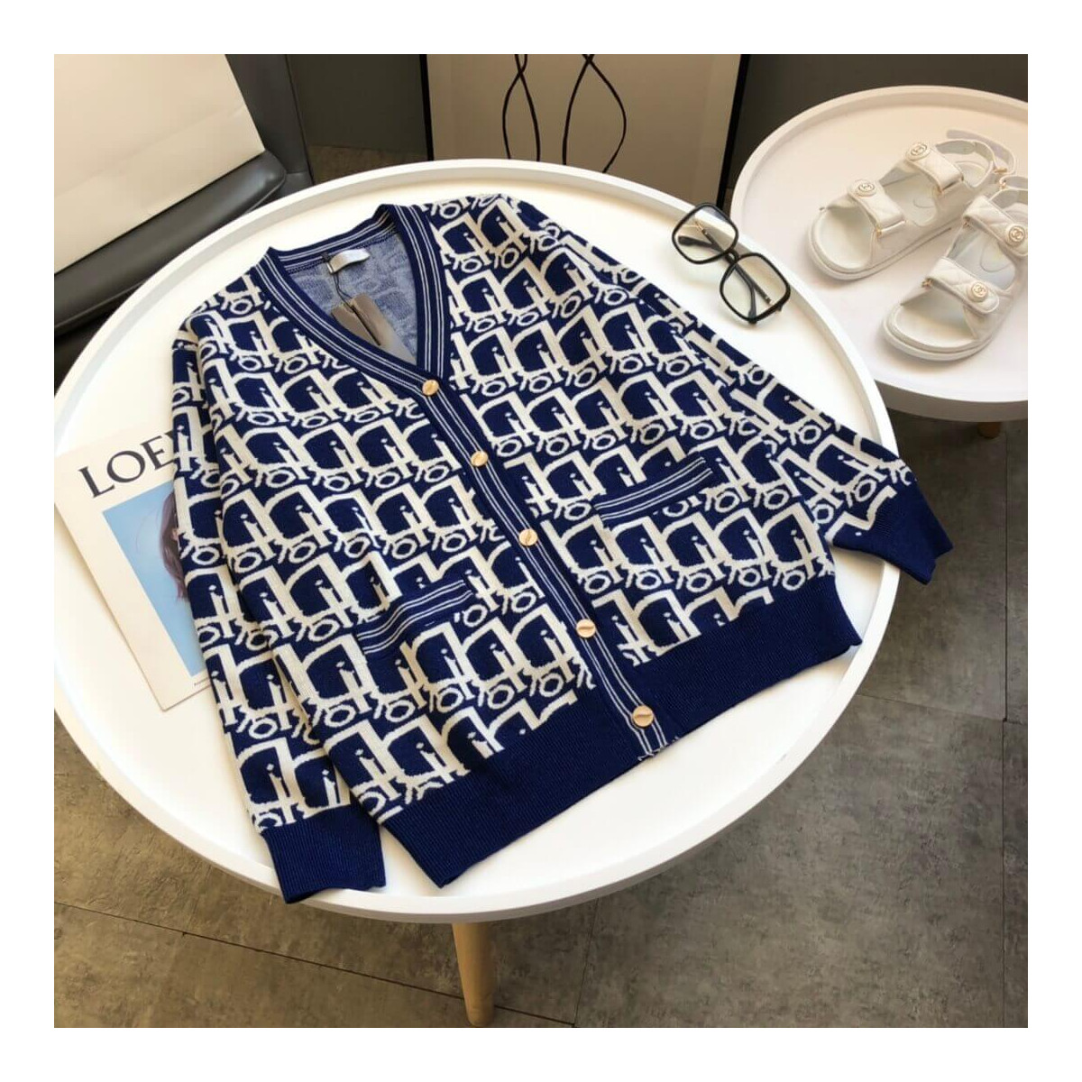 Dior Oblique Motif Cardigan C085