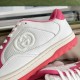 Gucci MAC80 Interlocking G Leather Sneakers Pink/White 749909