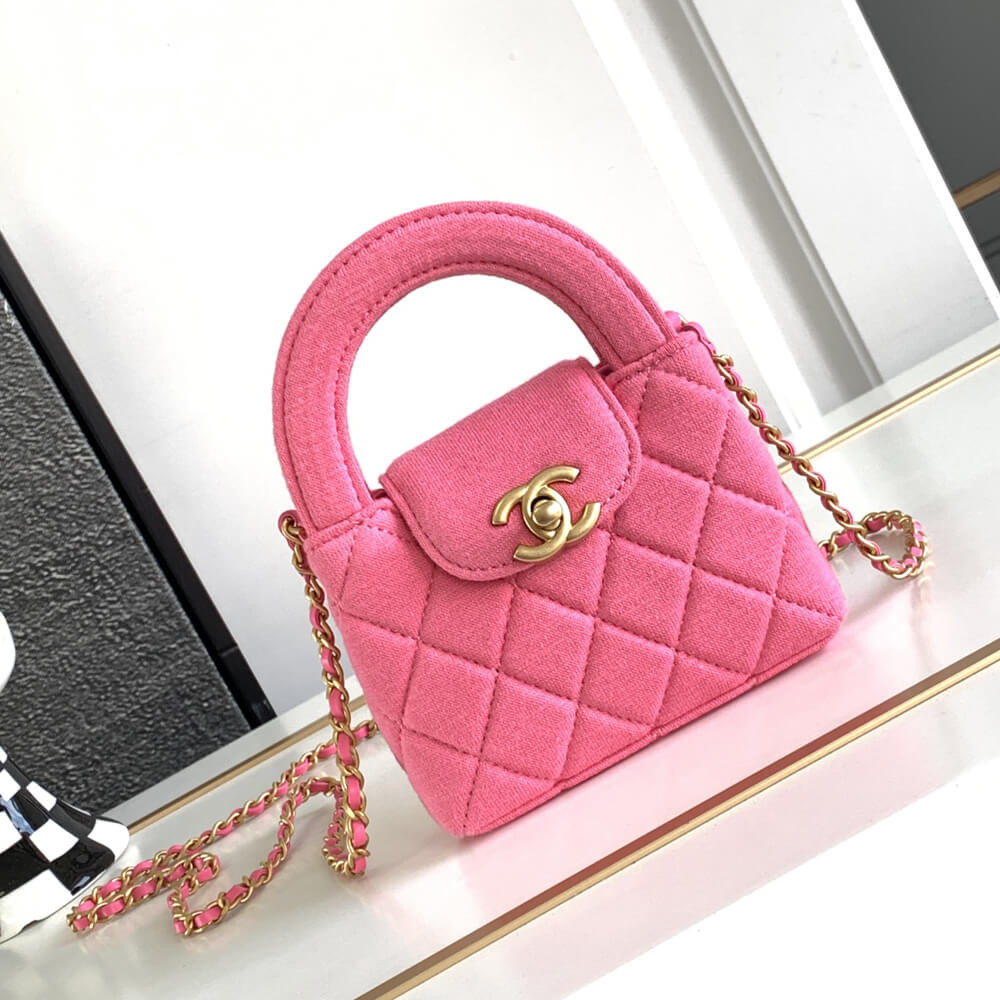 Chanel Jersey Quilted Nano Kelly Shopper Bag AP3435